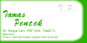 tamas pentek business card